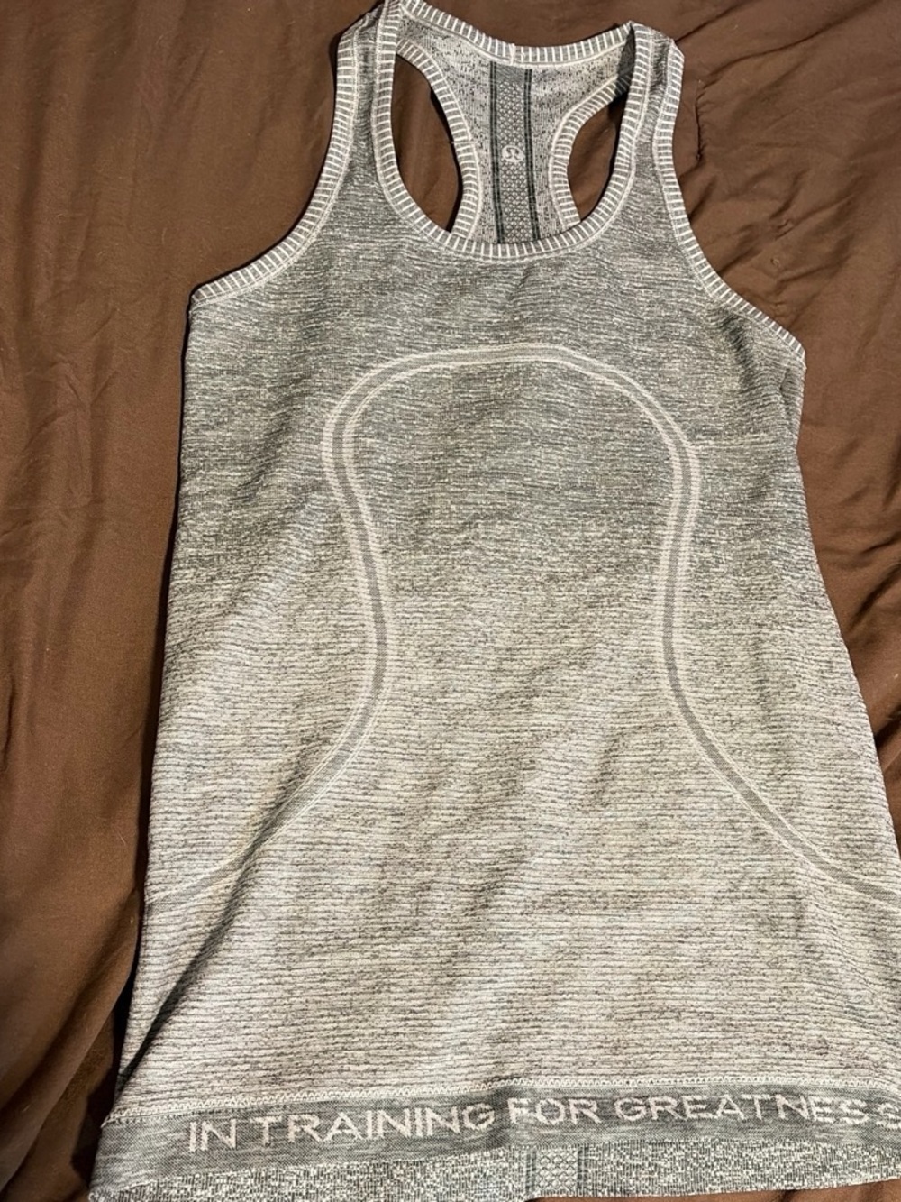 lululemon athletica Light Gray Seamless Racerback Tank
